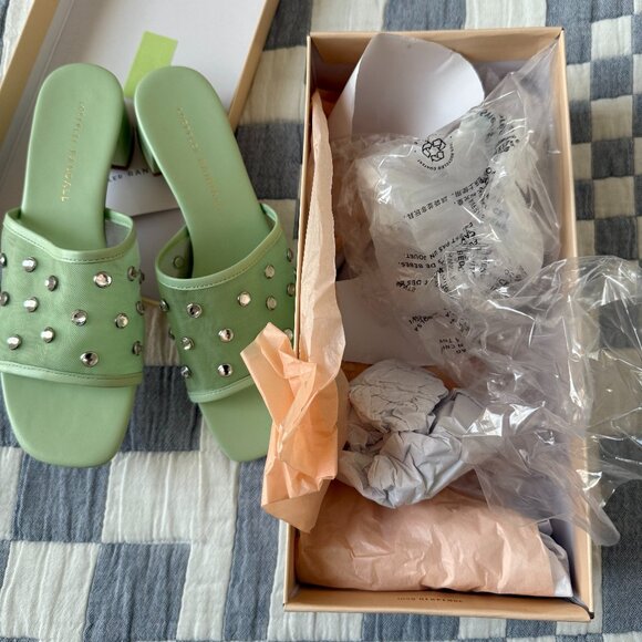 New With Tags! Loeffler Randall Seafoam Brooke Heeled Mule, Size 7.5 - Picture 3 of 8